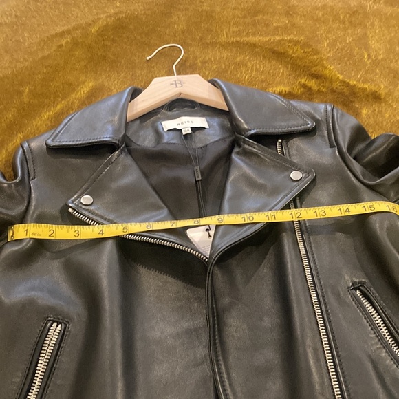Reiss Geo leather biker jacket - Picture 15 of 17